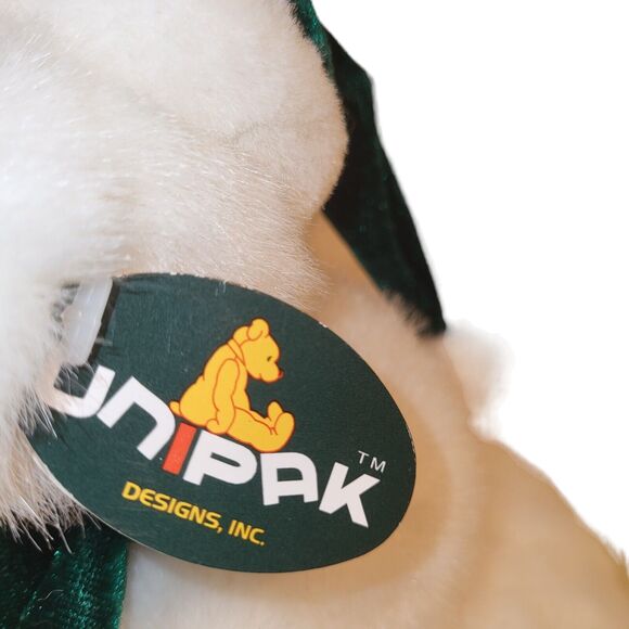 Unipak Teddy Bear Snowman Lot 2 White Weighted Plush Jointed 8" - Picture 10 of 13